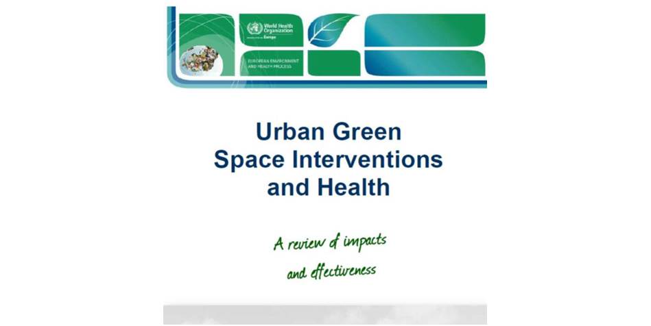 WHO - health and green spaces report cover